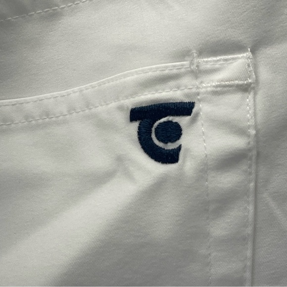 NWT Anthropologie Tretorn Cuffed Straight-Leg Golf Athletic White Pants Size 8 - Picture 9 of 13